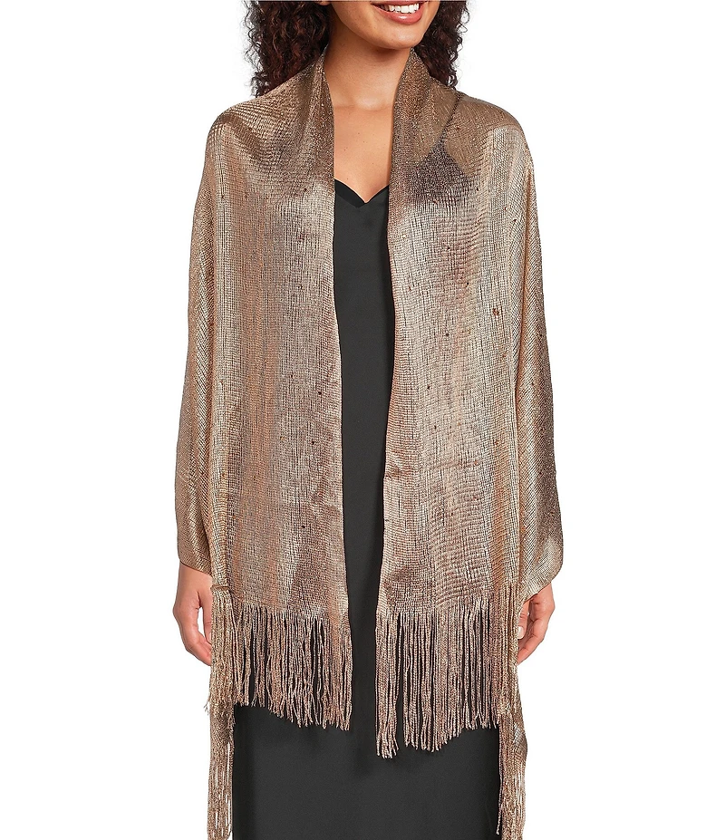 Cezanne Embellished Lurex Net Evening Wrap