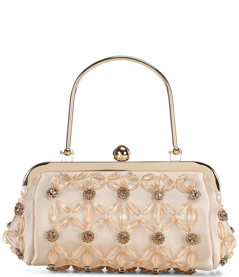 Cezanne Emie Beaded Frame Top Handle Clutch