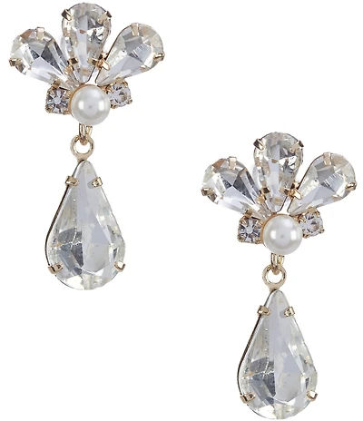 Cezanne Fan Top Teardrop Drop Earrings
