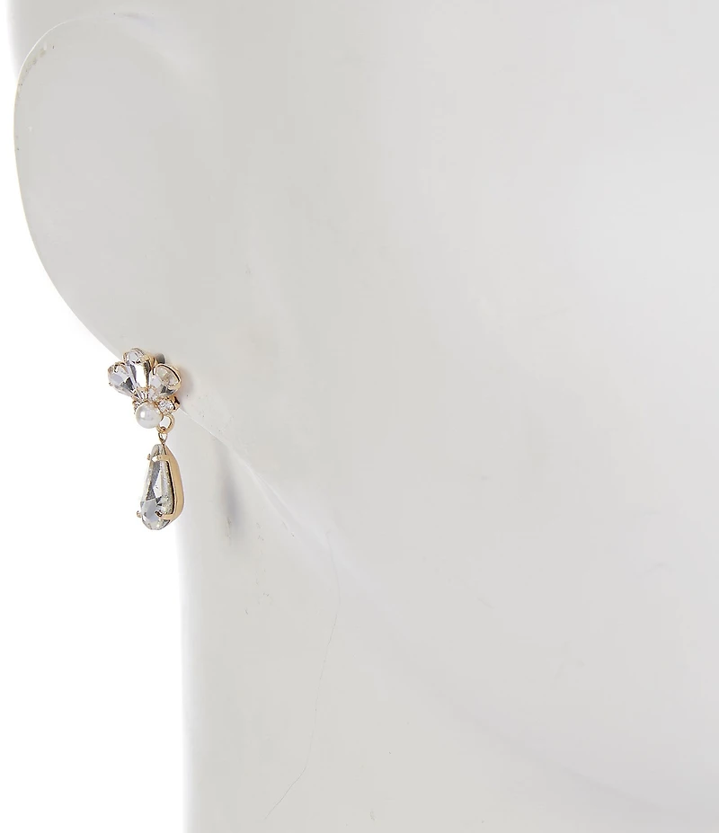 Cezanne Fan Top Teardrop Drop Earrings