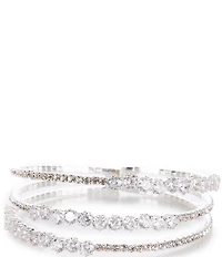 Cezanne Floating Rows Crystal Cuff Bracelet