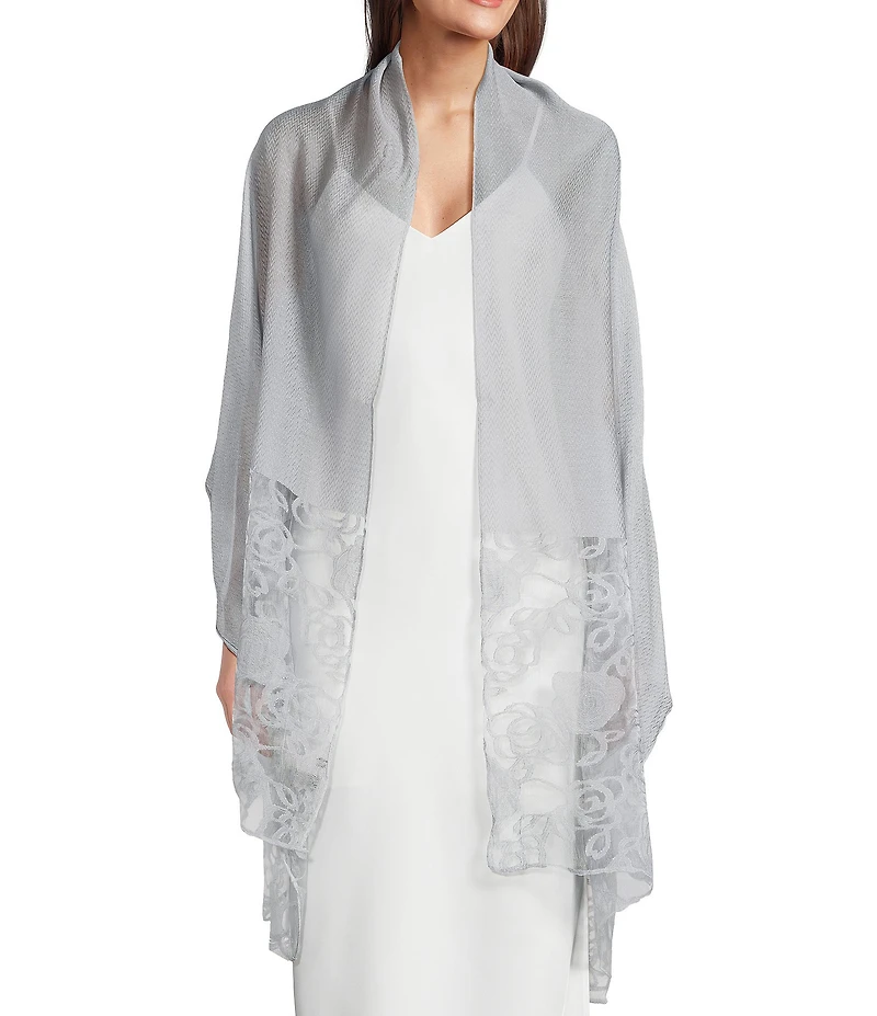 Cezanne Flower Burnout Scarf Wrap