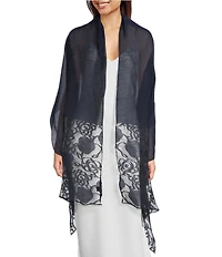 Cezanne Flower Burnout Scarf Wrap