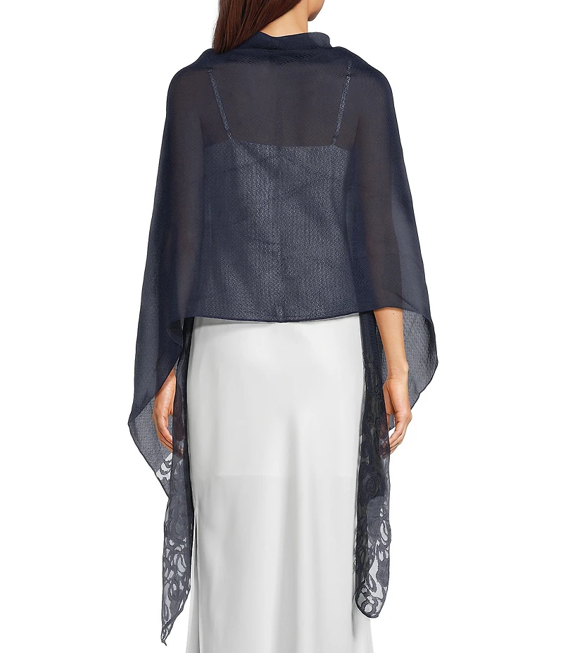 Cezanne Flower Burnout Scarf Wrap