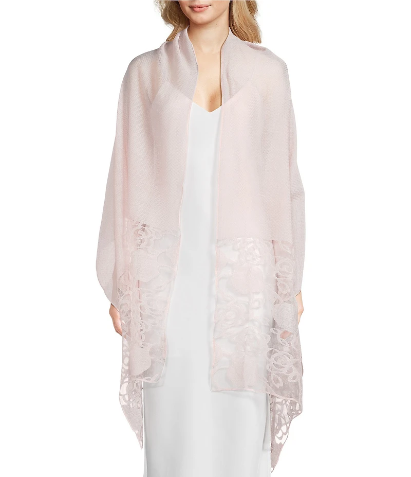 Cezanne Flower Burnout Scarf Wrap