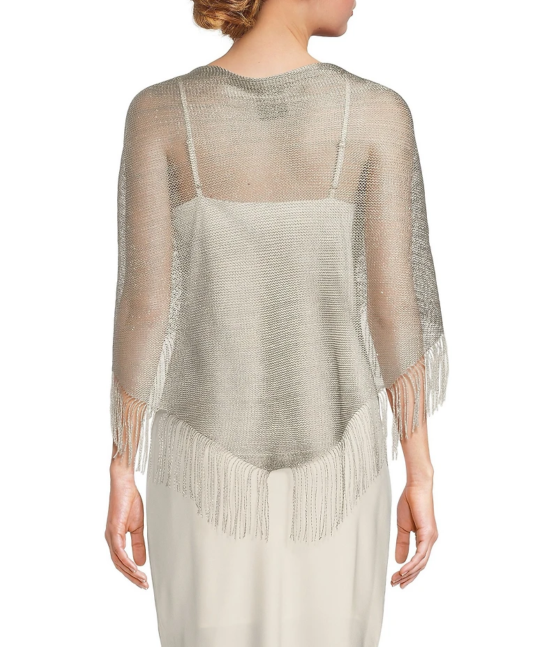 Cezanne Fringe Metallic Evening Shawl