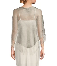 Cezanne Fringe Metallic Evening Shawl
