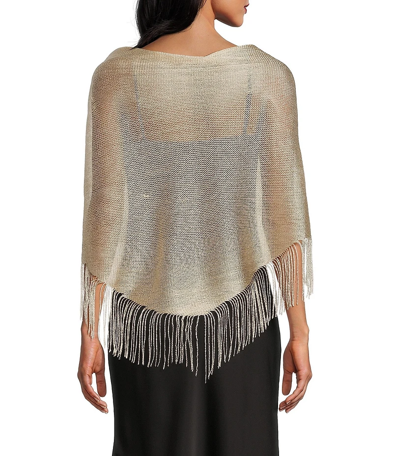 Cezanne Fringe Metallic Evening Shawl
