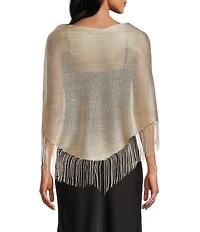 Cezanne Fringe Metallic Evening Shawl