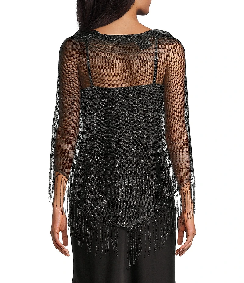 Cezanne Fringe Metallic Evening Shawl