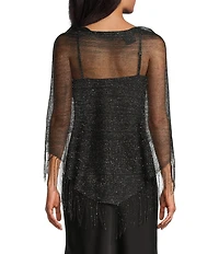 Cezanne Fringe Metallic Evening Shawl