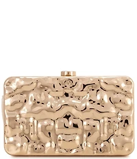 Cezanne Hammered Metal Minaudiere Clutch
