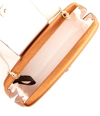 Cezanne Jackie Stone Handle Minaudiere Clutch