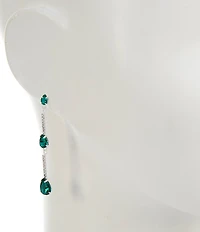 Cezanne Lauralie Emerald Linear Earrings