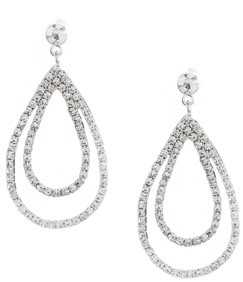 Cezanne Loops Crystal Orbital Drop Earrings