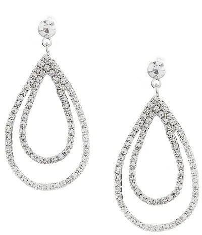 Cezanne Loops Crystal Orbital Drop Earrings