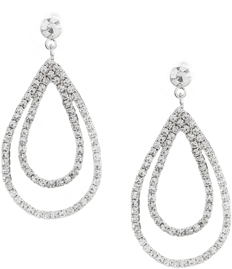 Cezanne Loops Crystal Orbital Drop Earrings
