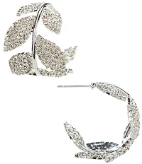 Cezanne Marquise Leaf Hoop Earrings