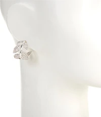 Cezanne Marquise Leaf Hoop Earrings