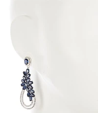 Cezanne Montana Oval Crystal Cluster Tear Drop Earrings