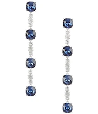 Cezanne Montana Square & Round Stone Linear Earrings