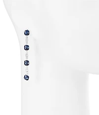 Cezanne Montana Square & Round Stone Linear Earrings