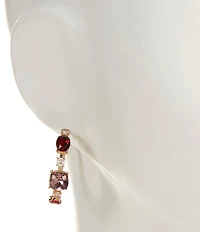 Cezanne Multi Crystal CZ Pave Hoop Earrings