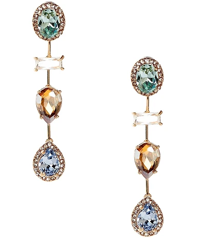 Cezanne Multi Stone Short Linear Earrings