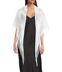 Cezanne Open Weave Fringe Shawl