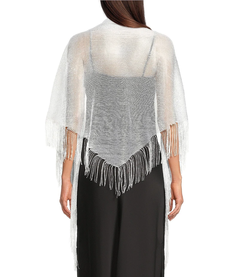 Cezanne Open Weave Fringe Shawl