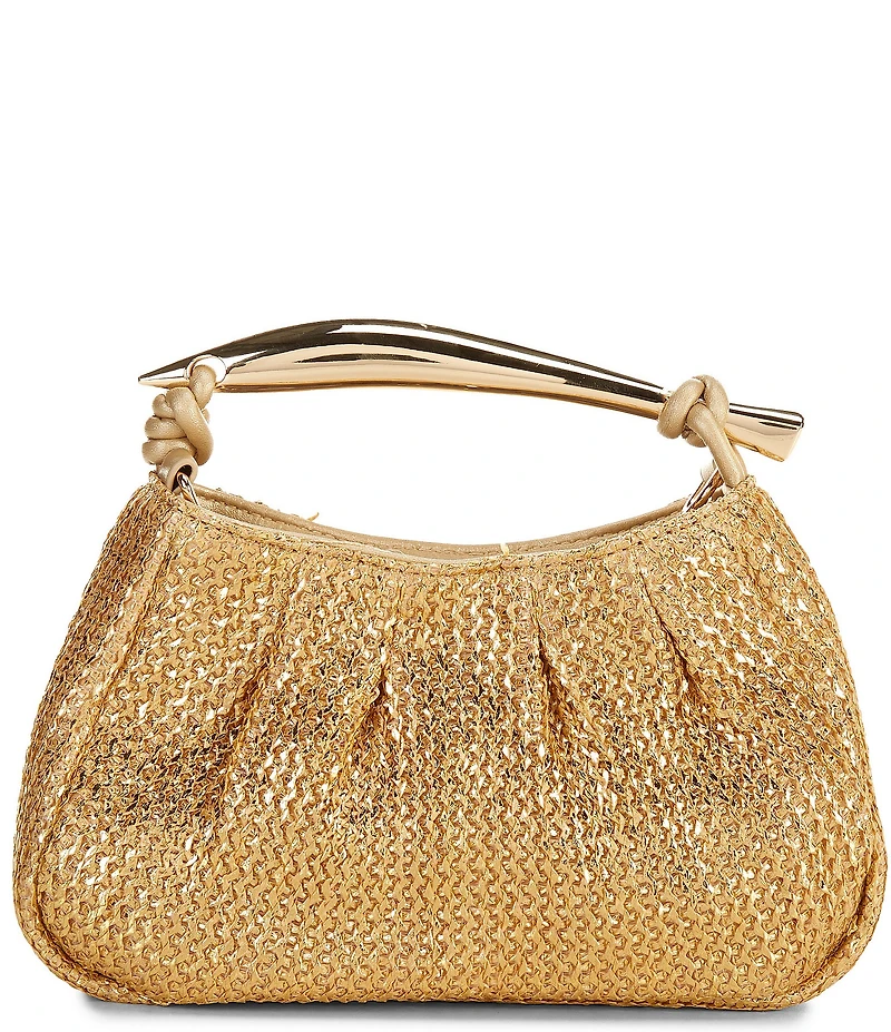Cezanne Organic Handle Metallic Top Handle Clutch