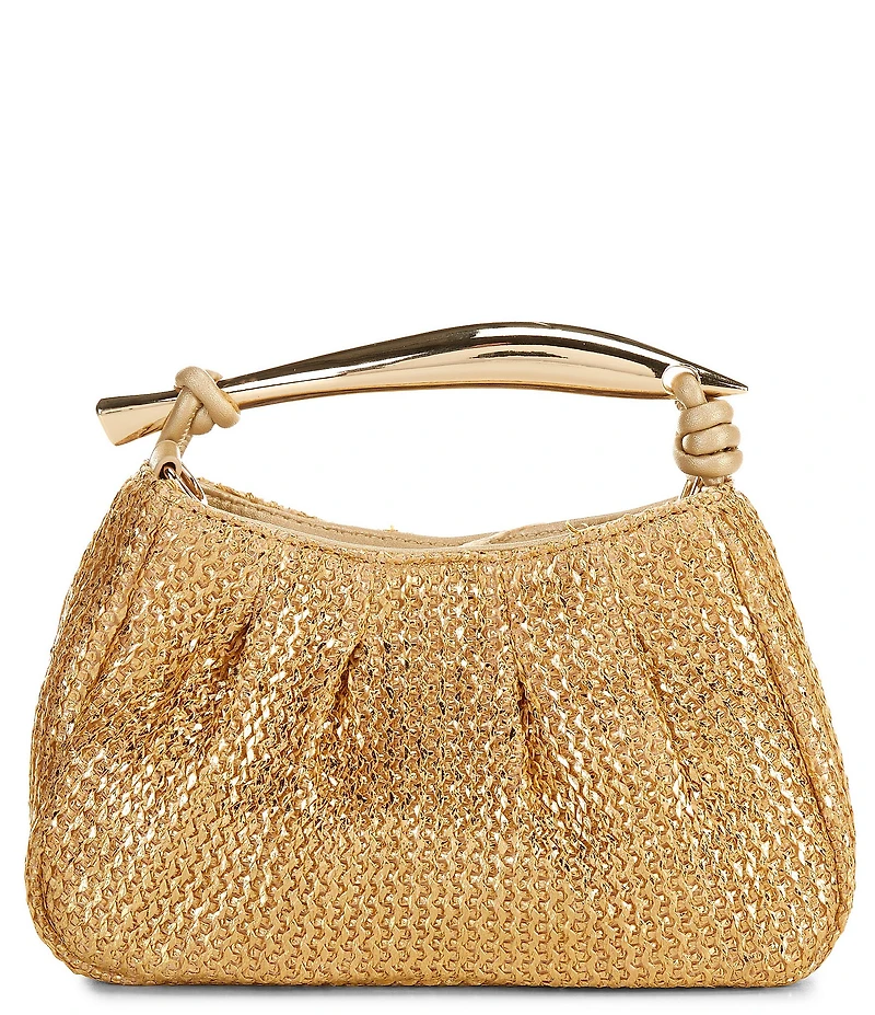 Cezanne Organic Handle Metallic Top Handle Clutch