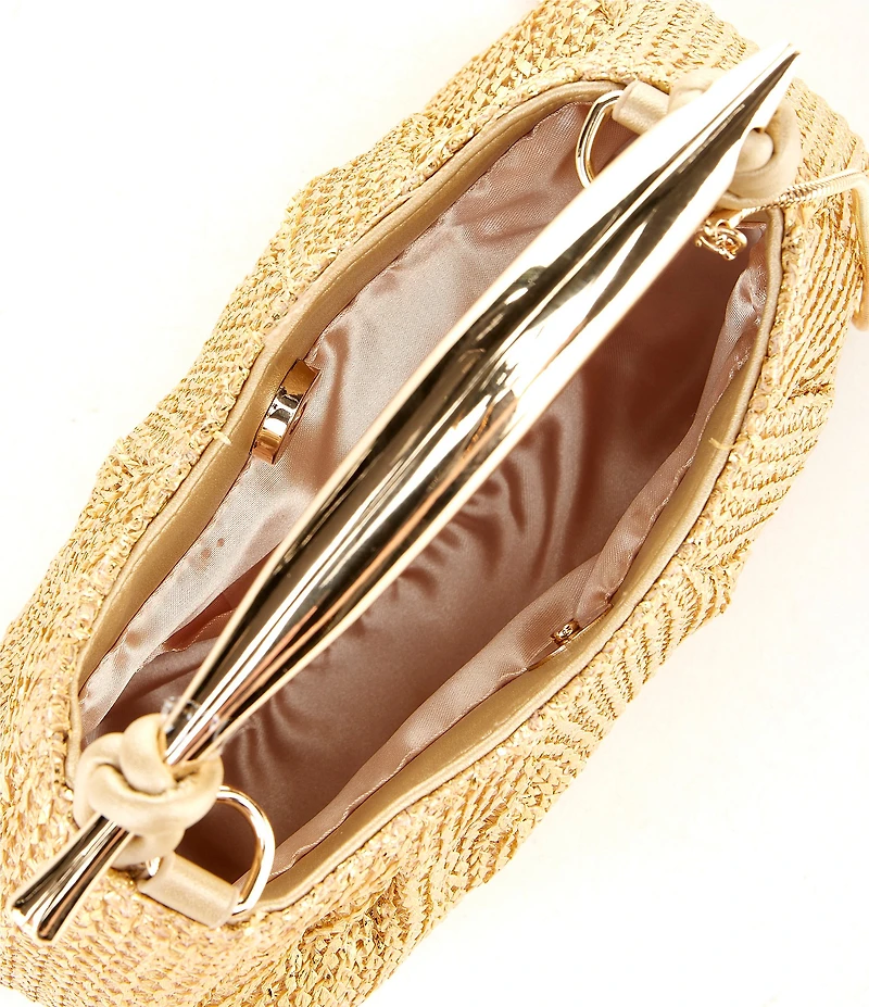 Cezanne Organic Handle Metallic Top Handle Clutch
