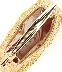 Cezanne Organic Handle Metallic Top Handle Clutch