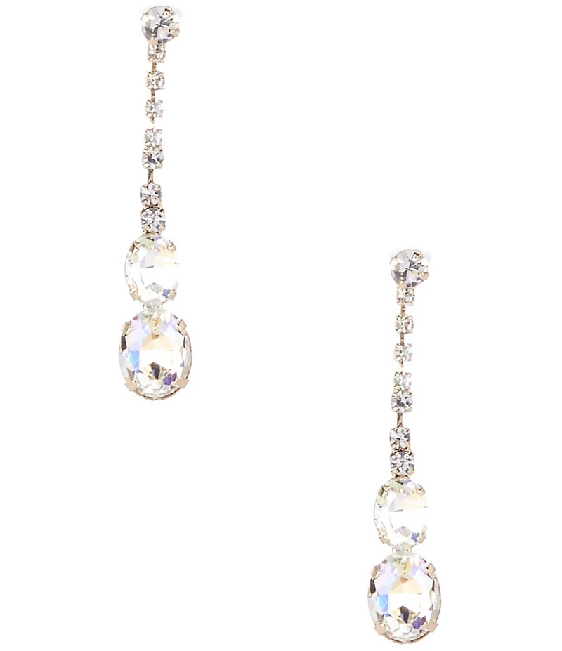 Cezanne Oval Accent Linear Earrings