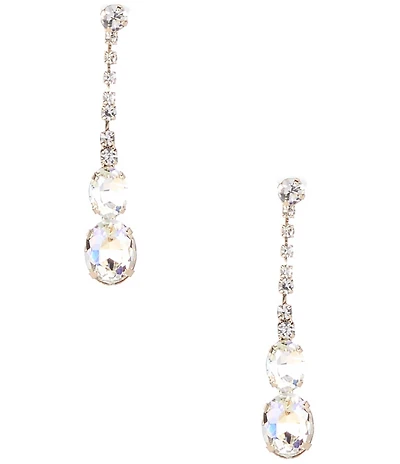 Cezanne Oval Accent Linear Earrings