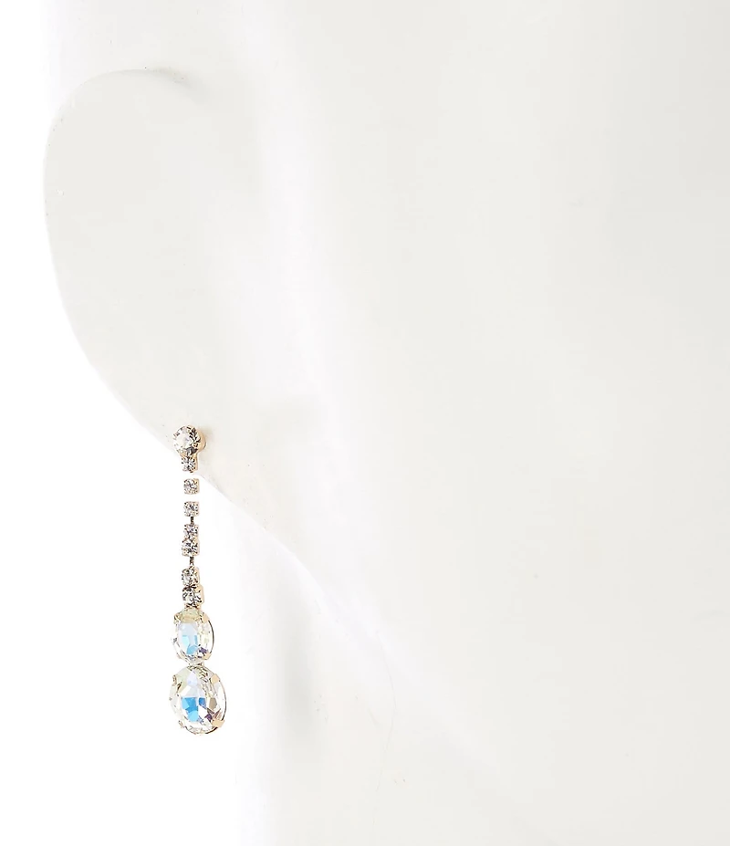 Cezanne Oval Accent Linear Earrings