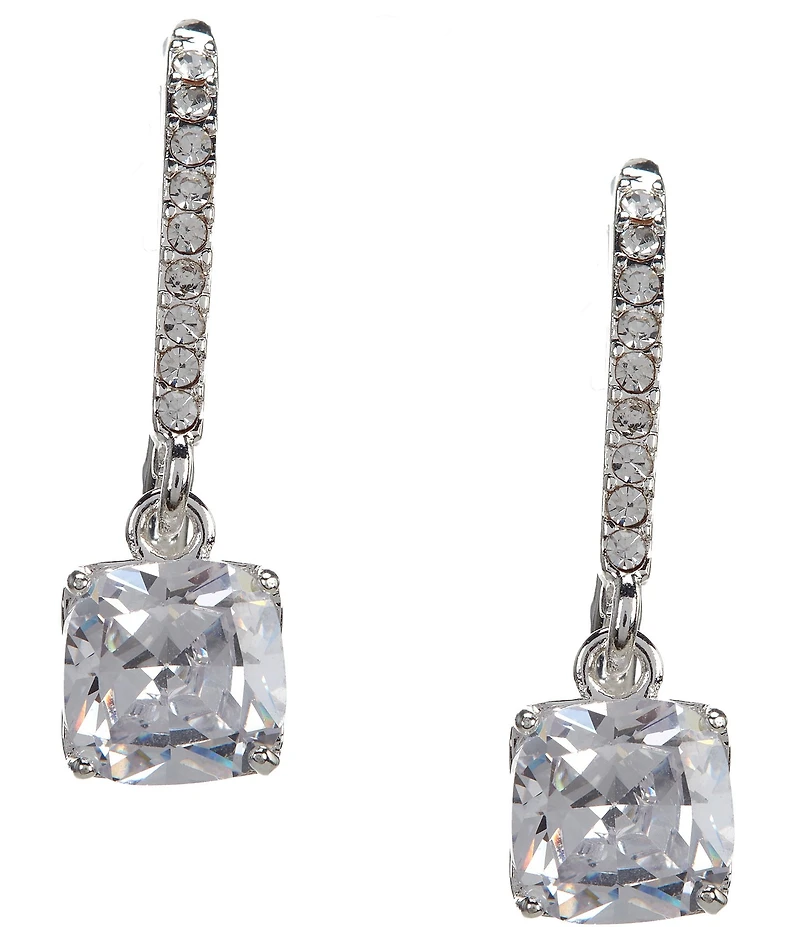 Cezanne Pave Cushion CZ Crystal Drop Earrings