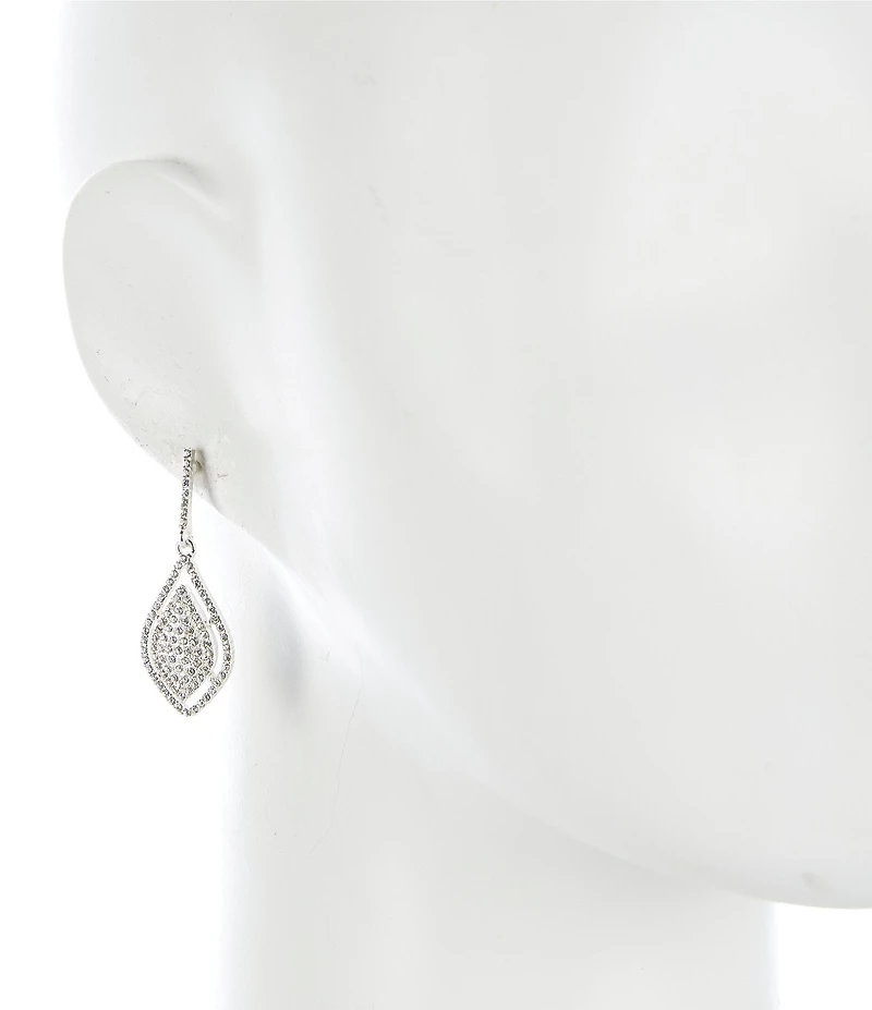 Cezanne Pave Diamond Crystal Drop Earrings