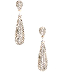 Cezanne Pave Domed Metal Crystal Statement Drop Earrings