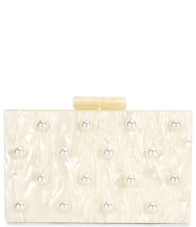 Cezanne Pearl Acrylic Minaudiere Clutch Bag