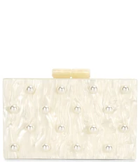 Cezanne Pearl Acrylic Minaudiere Clutch Bag