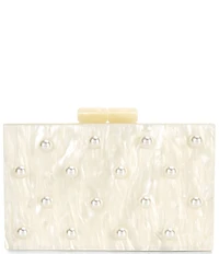 Cezanne Pearl Acrylic Minaudiere Clutch Bag
