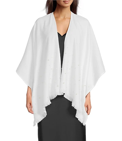 Cezanne Pearl Border Evening Wrap
