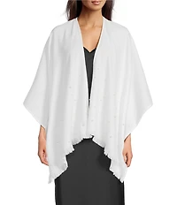 Cezanne Pearl Border Evening Wrap