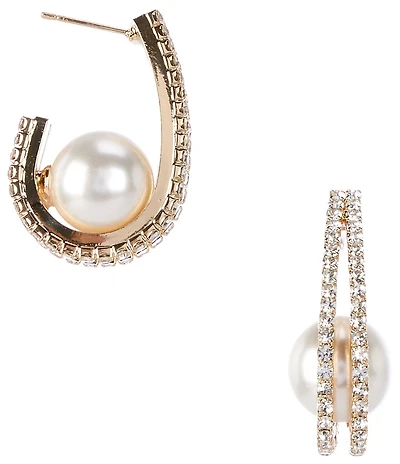 Cezanne Pearl Hoop Earrings