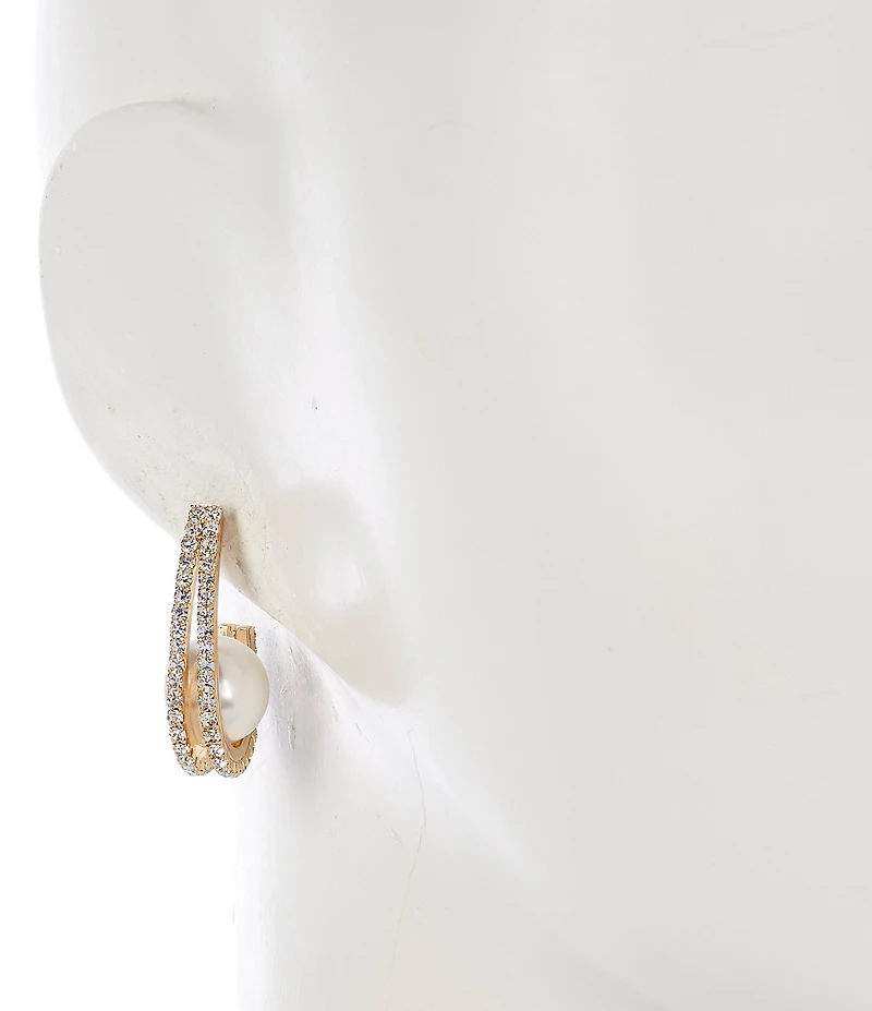 Cezanne Pearl Hoop Earrings