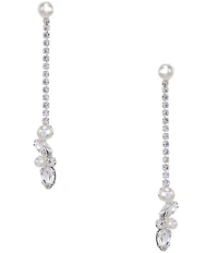 Cezanne Pearl Trim Linear Earrings