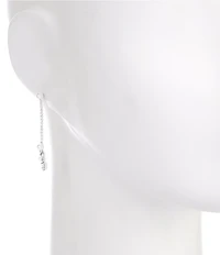Cezanne Pearl Trim Linear Earrings