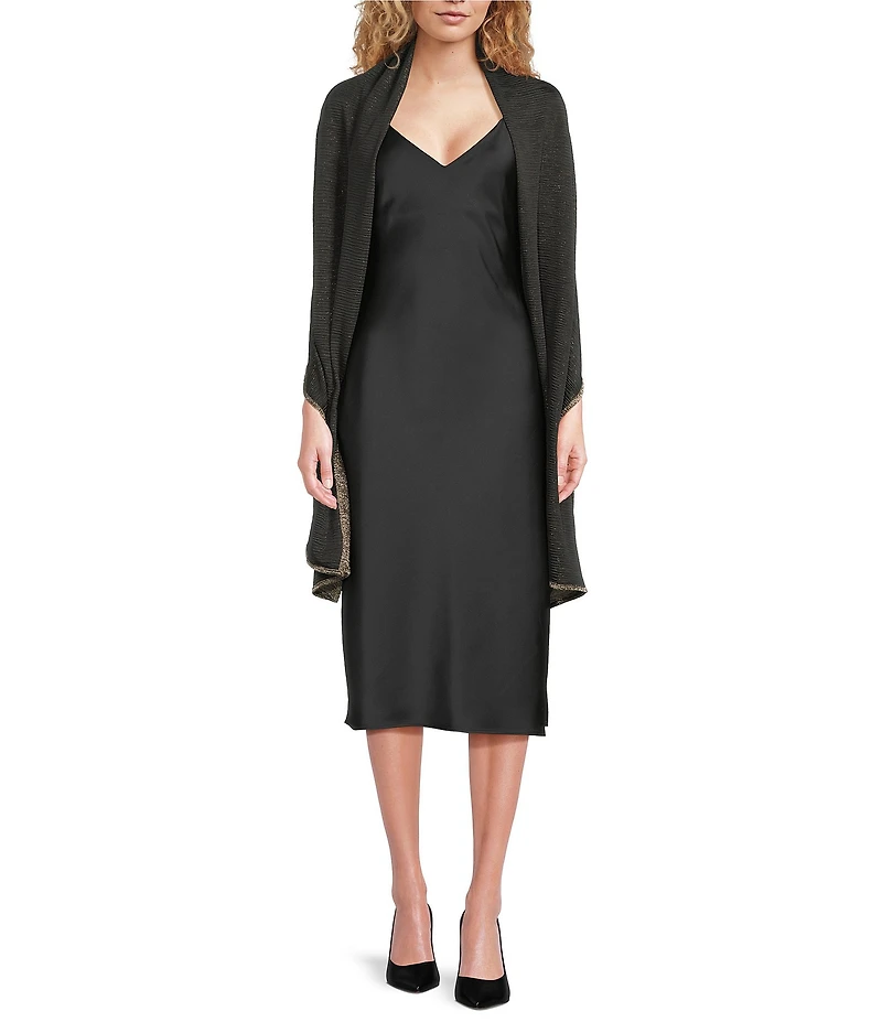 Cezanne Pleated Double Sided Evening Wrap